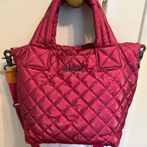 MZ Wallace Quilted Peony Pearl Mini Metro Tote Deluxe